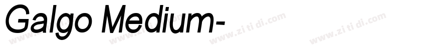 Galgo Medium字体转换